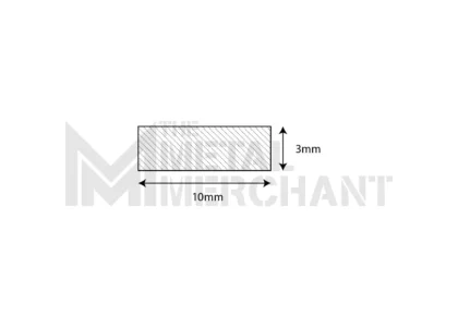 Aluminium Flat Bar Strip (10mm x 3mm)