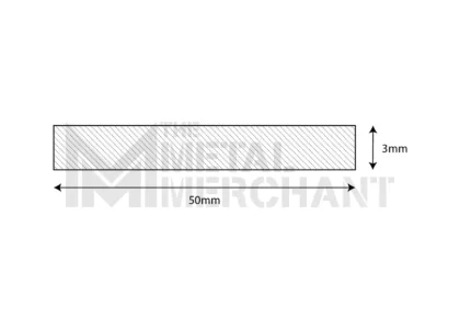 Aluminium Flat Bar Strip (50mm x 3mm)