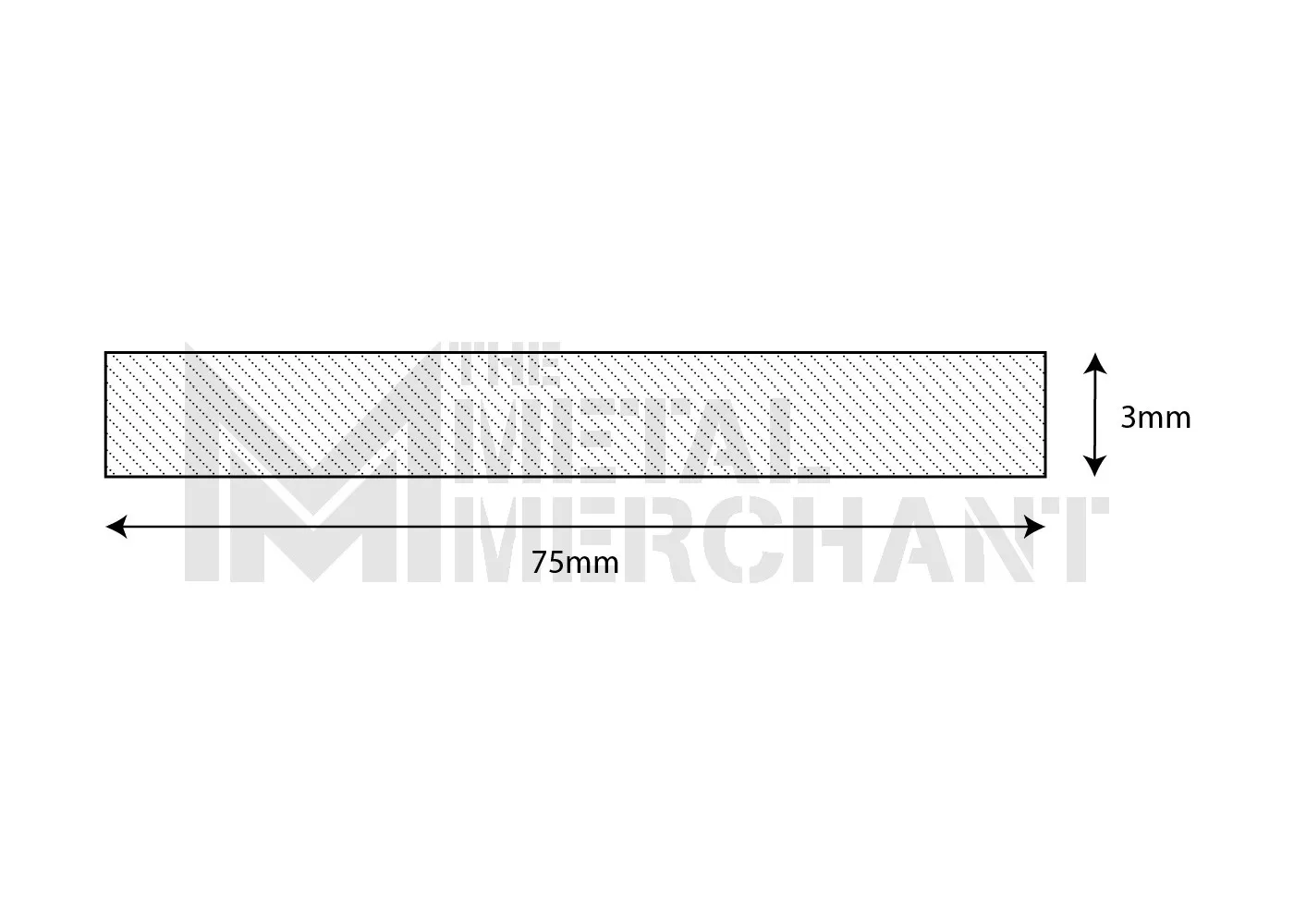 Aluminium Flat Bar Strip (75mm x 3mm)