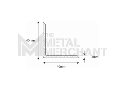 Mild Steel Angle (40mm x 40mm x 3mm)