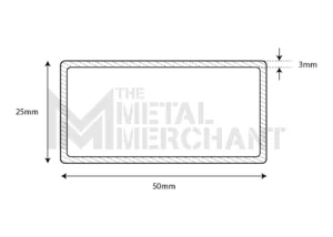 Aluminium Straight Edge | Flooring Rule | 50mm x 25mm